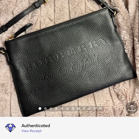 Authentic Burberry Leather Crossbody - Picture 1 of 10